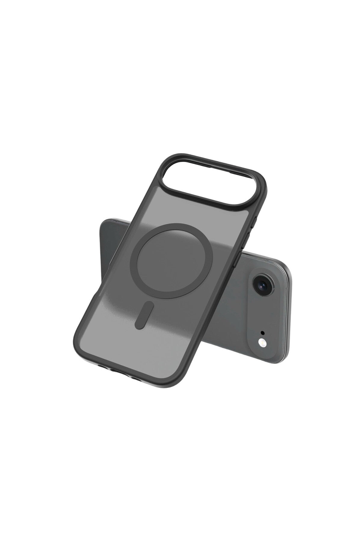 iPhone 17 Air Kılıf Premium Magsafe Şarj Özellikli Mat Transapran Jota Kapak - Siyah