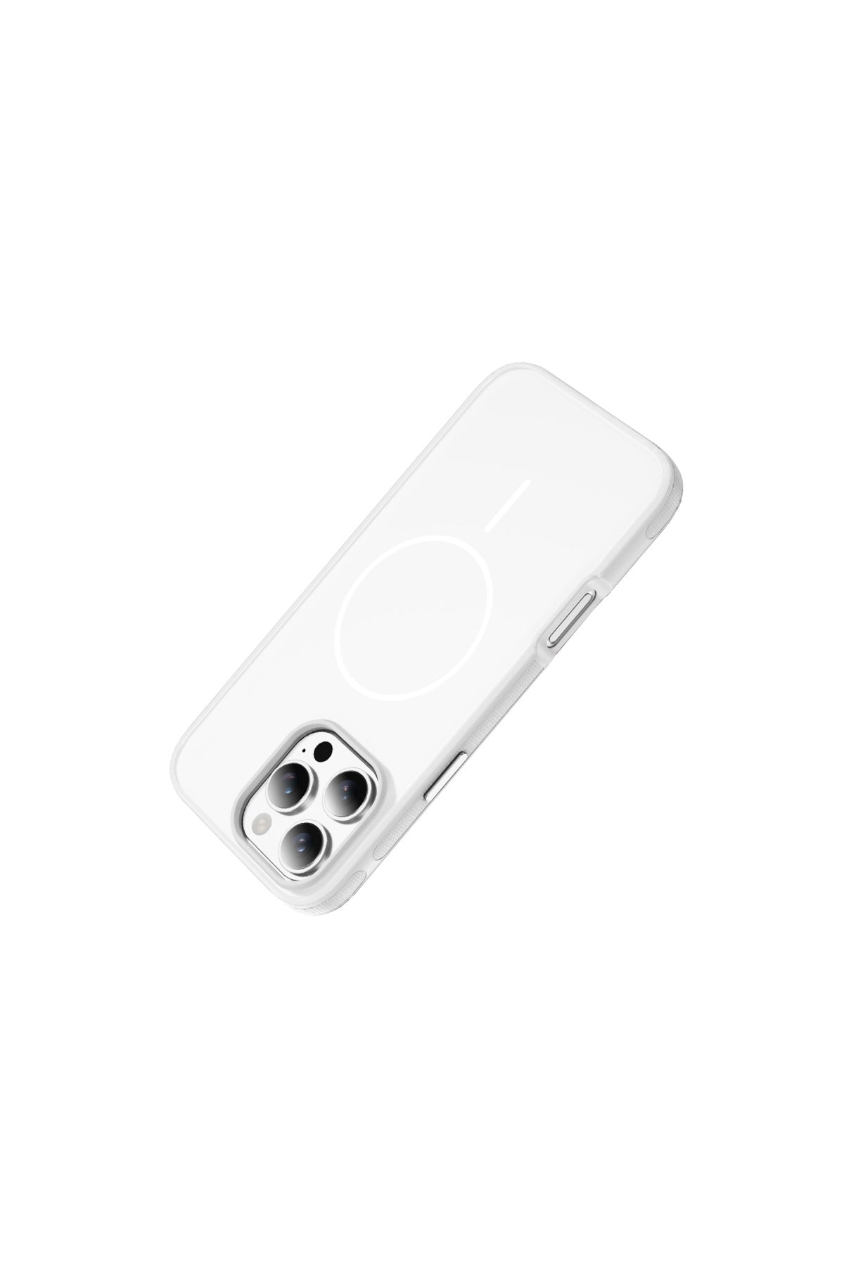 iPhone 16 Pro Max Uyumlu MagSafe Kılıf Kaymaz Mat Parmak İzi Bırakmayan Darbe Korumalı Neksa Kapak - Beyaz
