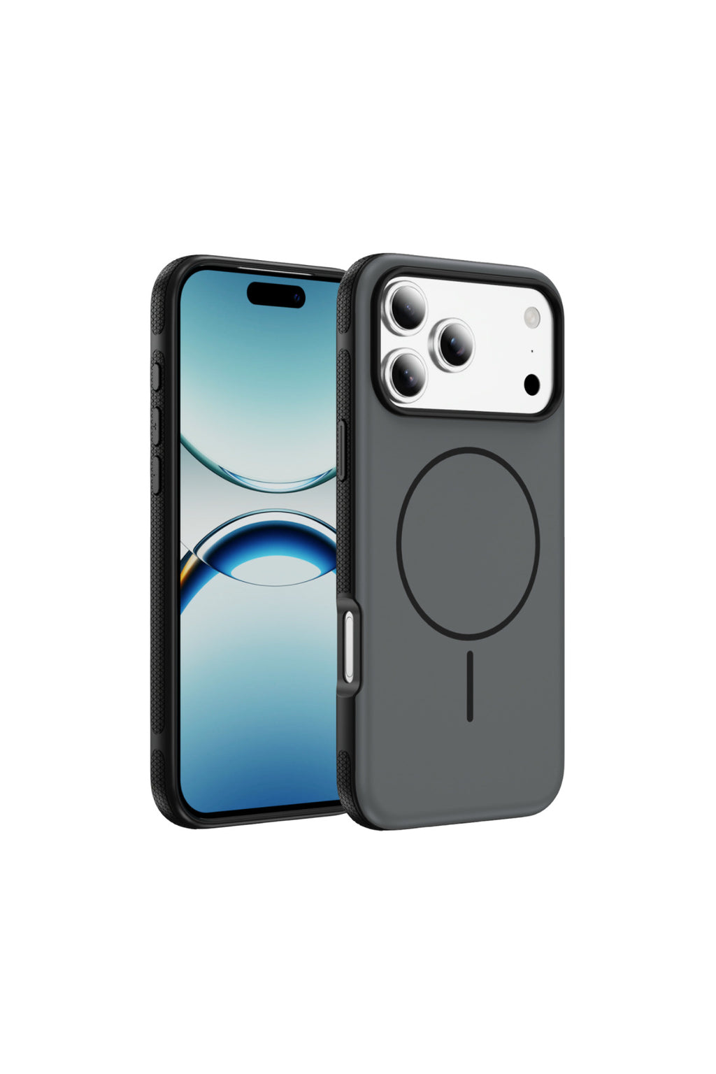 iPhone 17 Pro Max Uyumlu MagSafe Kılıf Kaymaz Mat Parmak İzi Bırakmayan Darbe Korumalı Neksa Kapak - Siyah