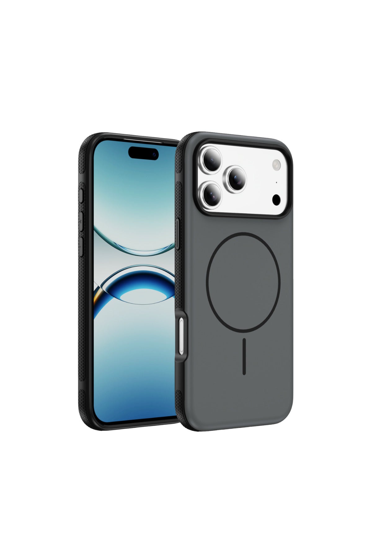 iPhone 17 Pro Max Uyumlu MagSafe Kılıf Kaymaz Mat Parmak İzi Bırakmayan Darbe Korumalı Neksa Kapak - Siyah