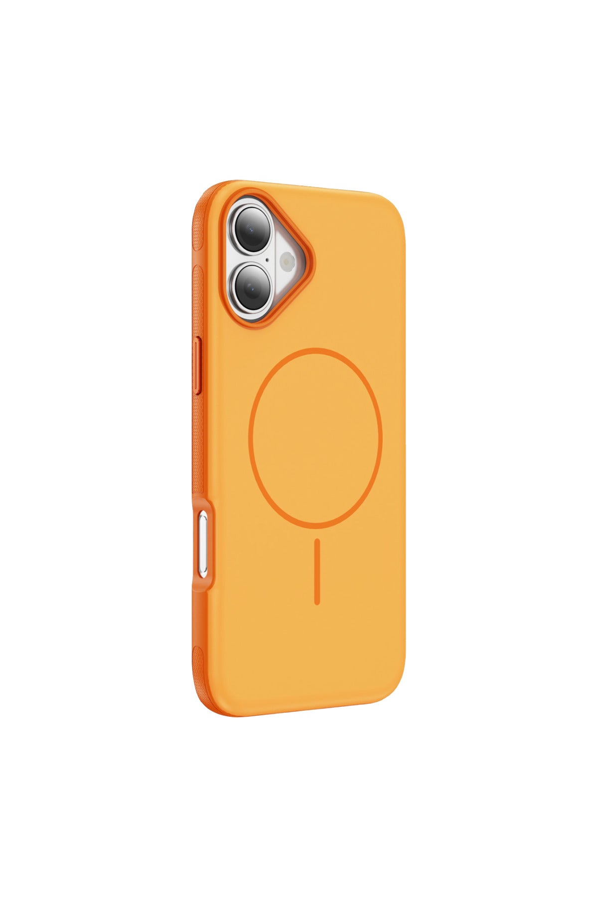 iPhone 17 Uyumlu MagSafe Kılıf Kaymaz Mat Parmak İzi Bırakmayan Darbe Korumalı Neksa Kapak - Turuncu