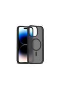 iPhone 16 Pro Max Kılıf Premium Magsafe Şarj Özellikli Mat Transapran Jota Kapak - Siyah