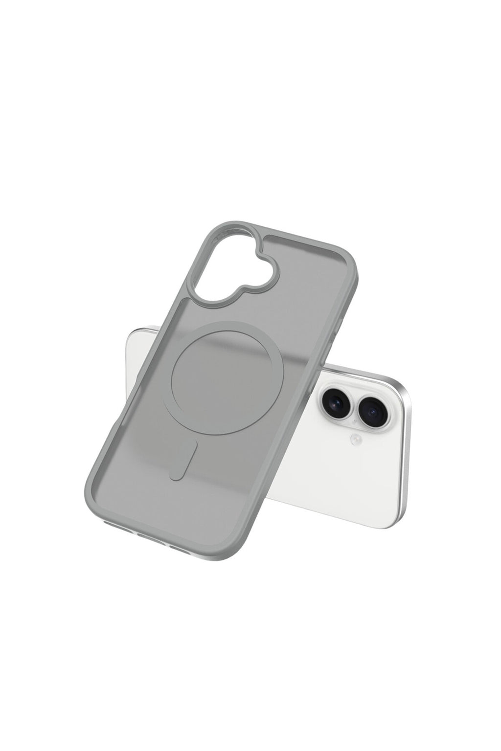 iPhone 17 Kılıf Premium Magsafe Şarj Özellikli Mat Transapran Jota Kapak - Titan-Gri