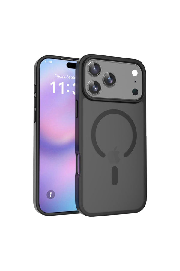 iPhone 17 Pro Max Kılıf Premium Magsafe Şarj Özellikli Mat Transapran Jota Kapak