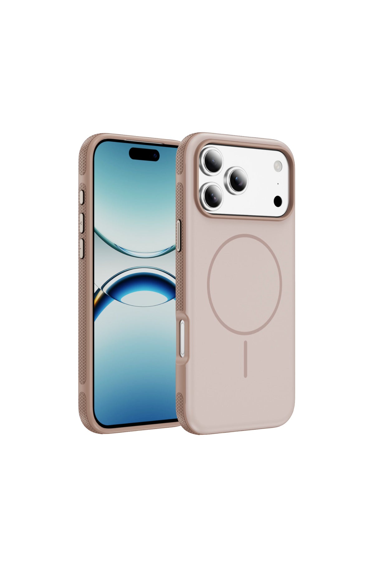 iPhone 17 Pro Uyumlu MagSafe Kılıf Kaymaz Mat Parmak İzi Bırakmayan Darbe Korumalı Neksa Kapak - Rose Gold