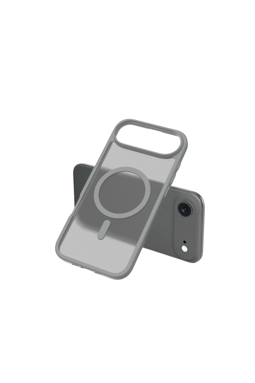 iPhone 17 Air Kılıf Premium Magsafe Şarj Özellikli Mat Transapran Jota Kapak - Titan-Gri