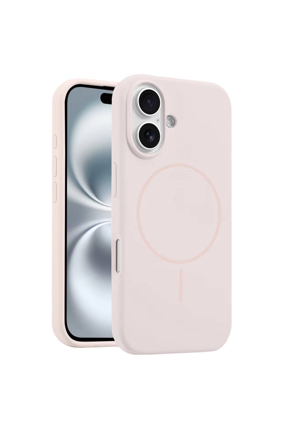 İphone 16 Plus Kılıf Kamera Korumalı Mage Safe Özellikli Joko Jully Kapak - Pudra