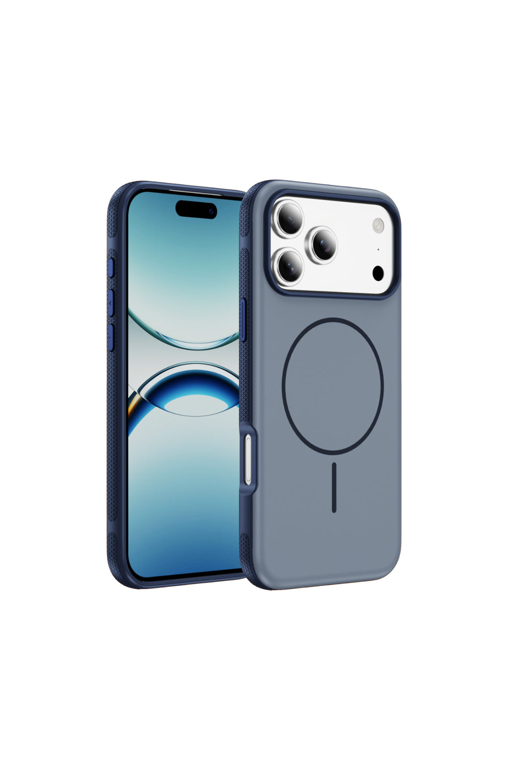 iPhone 17 Pro Max Uyumlu MagSafe Kılıf Kaymaz Mat Parmak İzi Bırakmayan Darbe Korumalı Neksa Kapak - Lacivert