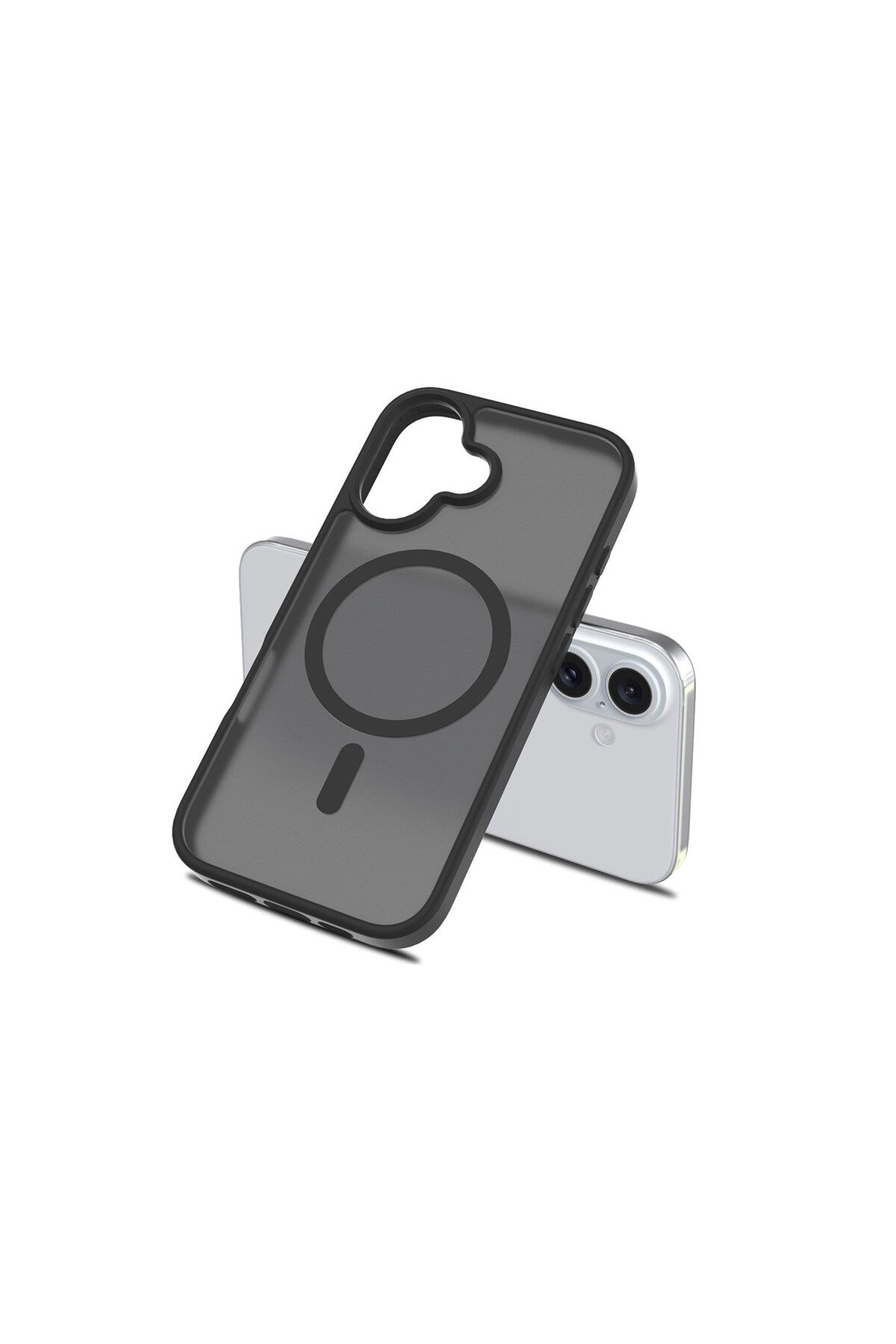 iPhone 16 Kılıf Premium Magsafe Şarj Özellikli Mat Transapran Jota Kapak - Derin Mor