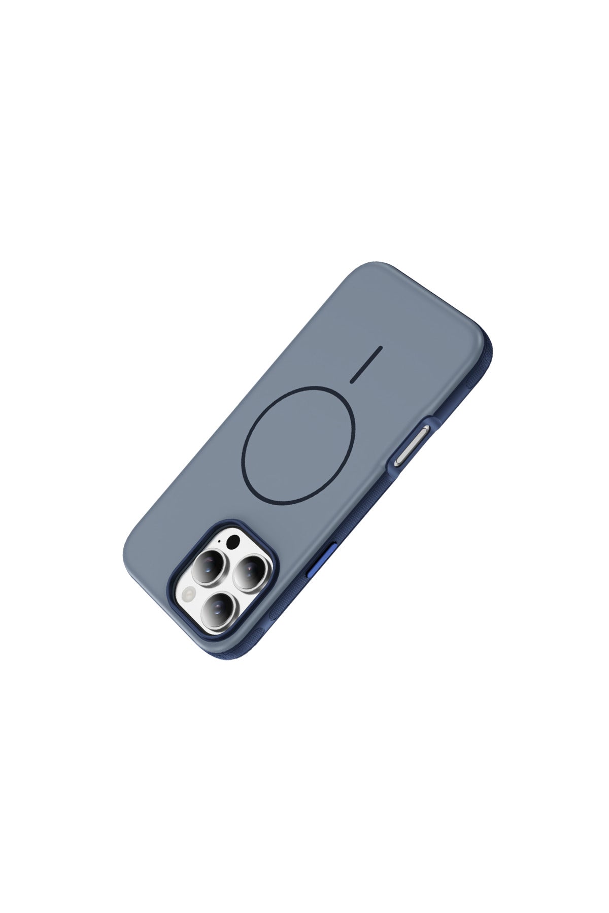 iPhone 16 Pro Max Uyumlu MagSafe Kılıf Kaymaz Mat Parmak İzi Bırakmayan Darbe Korumalı Neksa Kapak - Lacivert