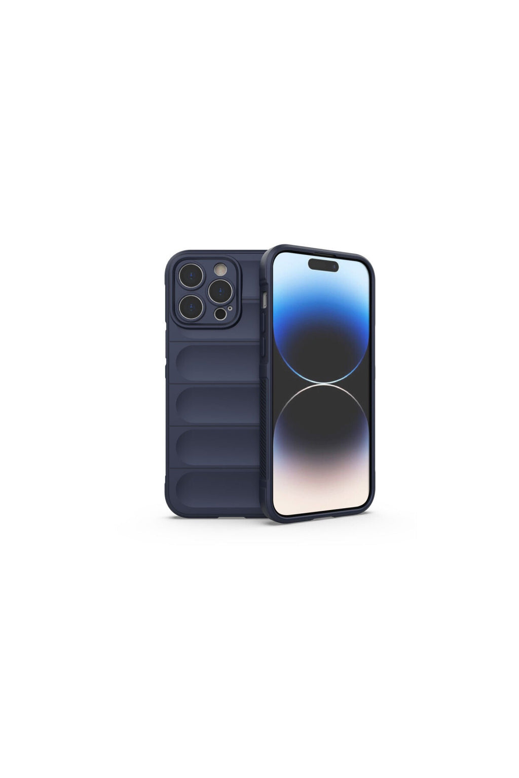 iPhone 15 Pro Kılıf Kamera Korumalı İçi Kadife Esnek Renkli Yumuşak Silikon Etnik Kapak - Lacivert